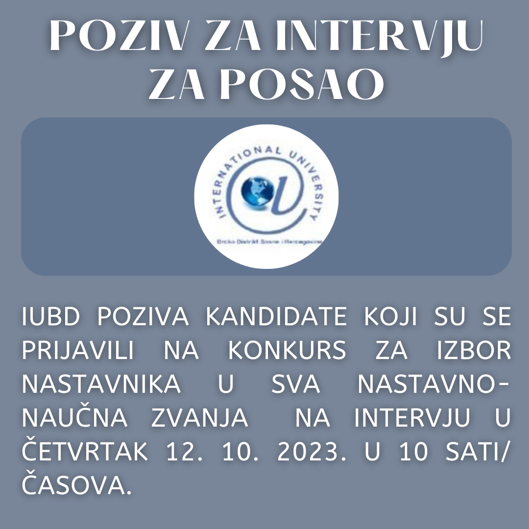 Razgovor za posao za prijavljene kandidate po konkursu